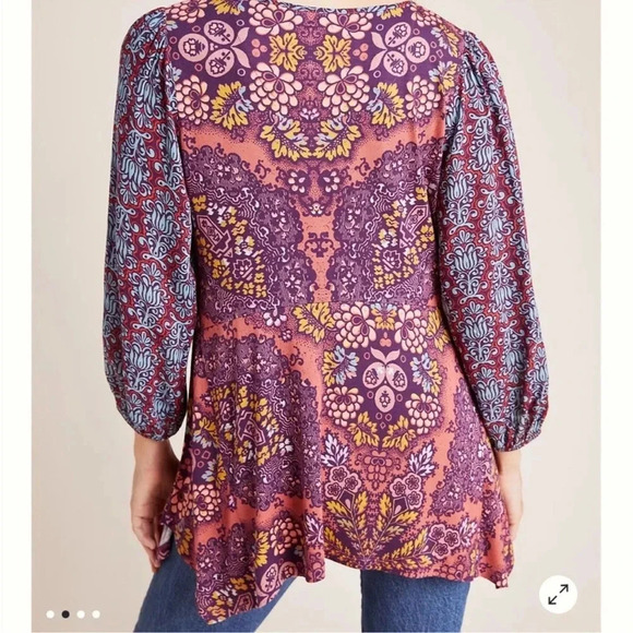 NWT!! Anthropologie Maeve - Mariela Tunic - Red/Blue - Size Small - Picture 3 of 11